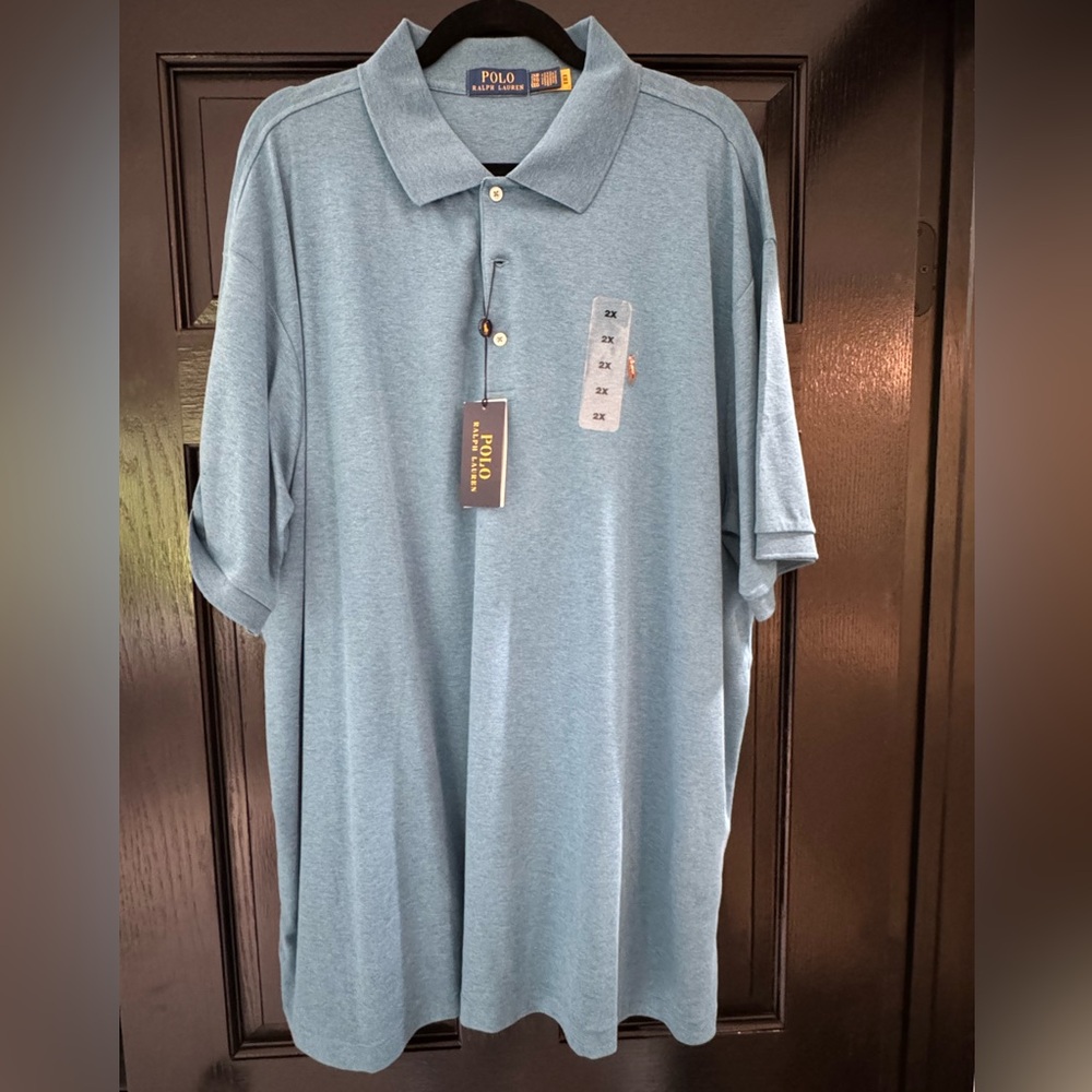 Polo by Ralph Lauren Men's Light Blue Polo Shirt